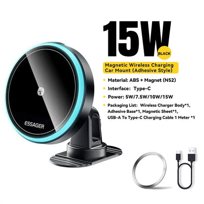 ESSAGER Magnetic Wireless Charger & Phone Holder for Car JP Electronics
