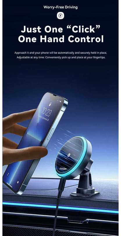 ESSAGER Magnetic Wireless Charger & Phone Holder for Car JP Electronics
