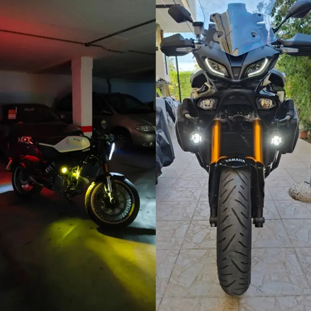 DualBeam MotoFog – 100W LED Motorcycle Aux Light - JP Auto
