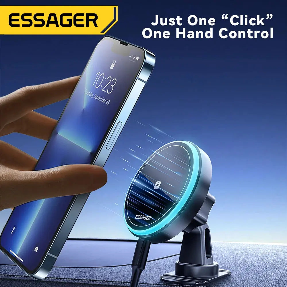 ESSAGER Magnetic Wireless Charger & Phone Holder for Car JP Electronics