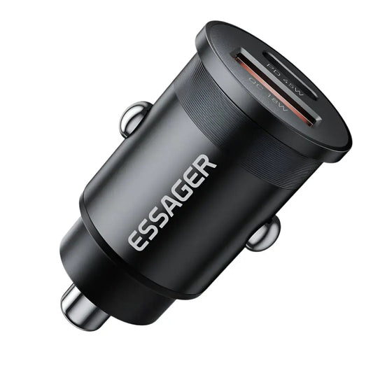 Essager Dual-Port 45W Fast Car Charger – USB-C & QC3.0 for All Devices - JP Auto